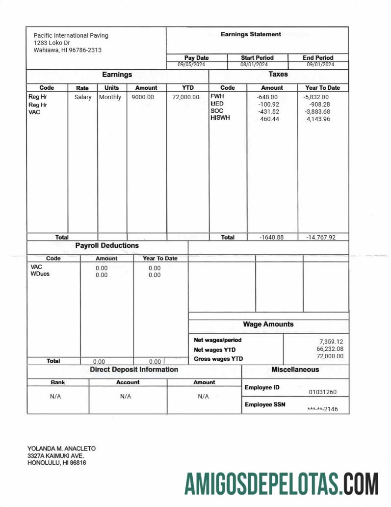 Imprimível Modelo de declaração de lucros da Pacific International Paving em formatos Word e PDF.pdf, 1